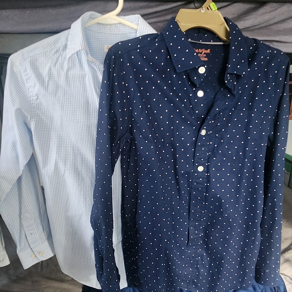 Cat & Jack Oxford shirt Boys Size L 12/14 Casual Button-up preppy school